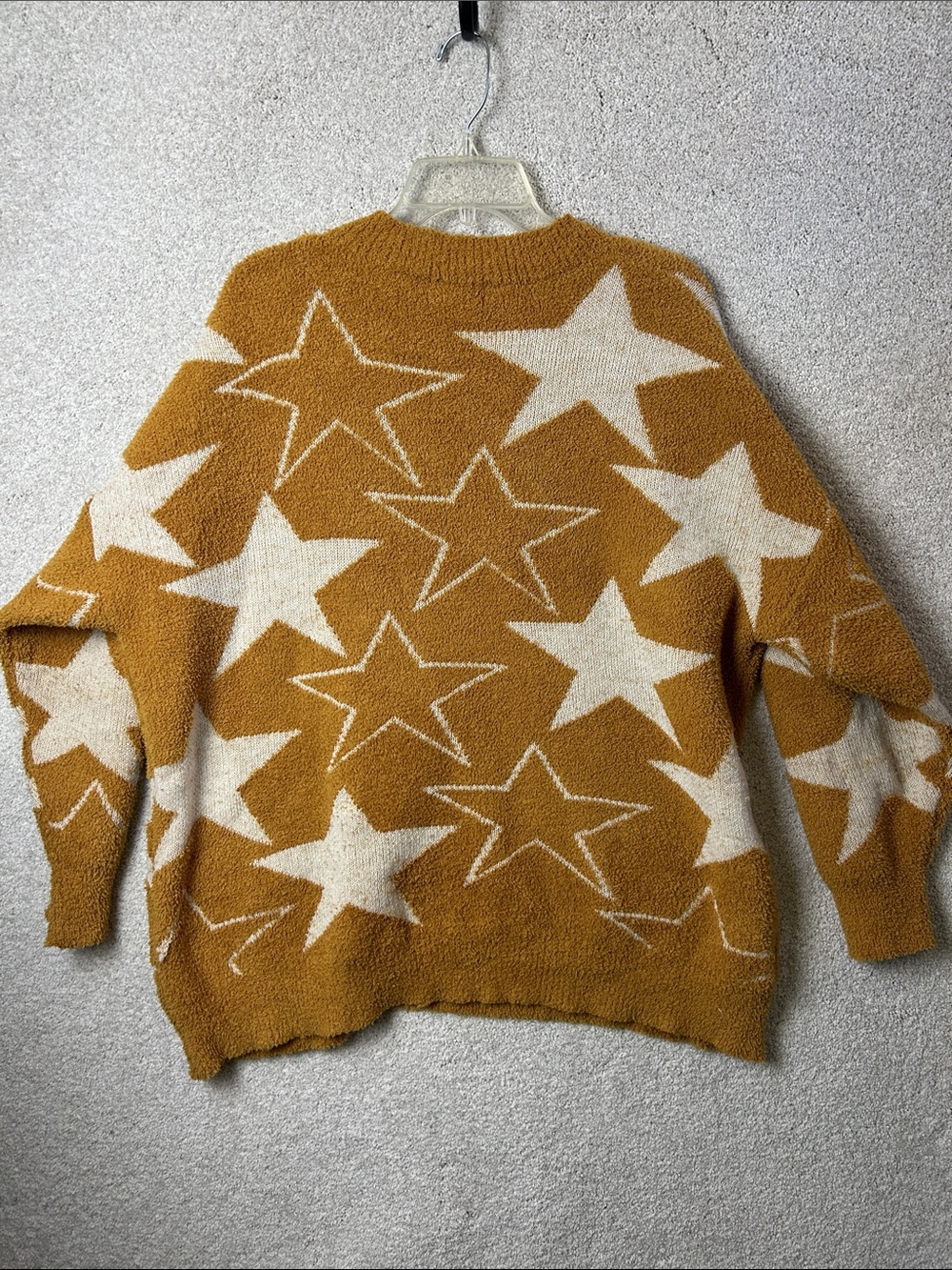 Net 153 Cozy Star-Print Oversized Sweater - Mustard Cream - Picture 5 of 5